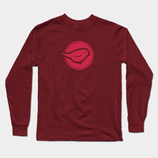 Stylized sparrow in red for bird and ornithology lovers Long Sleeve T-Shirt